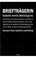 Briefträgerin Notizbuch: Briefträgerin Journal DIN A5 liniert 120 Seiten Geschenk