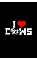 I love cows: Food Journal - Track your Meals - Eat clean and fit - Breakfast Lunch Diner Snacks - Time Items Serving Cals Sugar Protein Fiber Carbs Fat - 110 pag