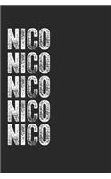 Name NICO Journal Customized Gift For NICO A beautiful personalized
