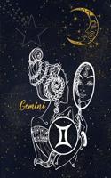 Gemini: Horoscope Zodiac Notebook Journal Diary 6 X 9 Wide Ruled Blank Line Paper 130 Pages