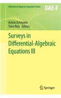 Surveys in Differential-Algebraic Equations III