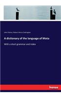 dictionary of the language of Mota