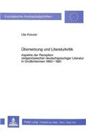 Uebersetzung Und Literaturkritik