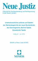 Unterhaltsrechtliche Leitlinien Und Tabellen Der Oberlandesgerichte Der Neuen Bundeslander, Des Kammergerichts, Berliner Tabelle, Dusseldorfer Tabelle