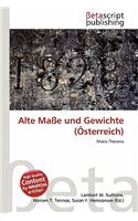 Alte Ma E Und Gewichte ( Sterreich): (German)