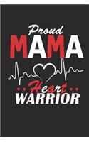 Fière maman maman heart Warrior sensibilisation, Hoodie, cardiaque guerrier conscience chirurgie cardiaque: TOP MAMAN/jornal/gift/dairy/fnish cover