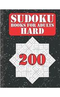 Sudoku books for adults hard: 200 Sudokus from hard with solutions for adults Gifts 4th of July Patriotic day