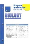 Holt Biology Resource File: Program Introduction