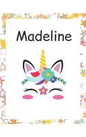 Madeline: Customized Lined Notebook for Girls