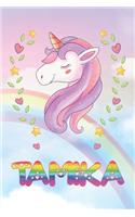 Tamika: Tamika Unicorn Notebook Rainbow Journal 6x9 Personalized Customized Gift For Someones Surname Or First Name is Tamika