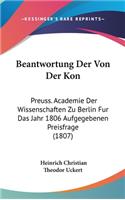 Beantwortung Der Von Der Kon