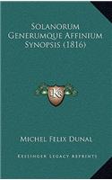 Solanorum Generumque Affinium Synopsis (1816)
