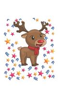 Christmas Reindeer Stars Notebook: Graph Paper Journal 6x9 - 120 Pages