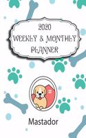 2020 Mastador Planner: Weekly & Monthly with Password list, Journal calendar for Mastador owner: 2020 Planner /Journal Gift,134 pages, 8.5x11, Soft cover, Mate Finish