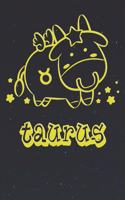 Taurus - My Cute Zodiac Sign Notebook: Horoscope Notepad for Kids - 120 Pages, blanc lined, 6" x 9" - Astrology Drawing Pad, Diary