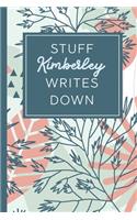 Stuff Kimberley Writes Down: Personalized Journal / Notebook (6 x 9 inch) STUNNING Tropical Teal and Blush Pink Pattern
