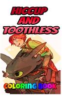 Hiccup and Toothless Coloring Book: For Kids and Teens Fans, Cute Unique Coloring Pages