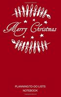 Merry Christmas planning to-do lists notebook