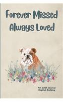 Pet Grief Journal English Bulldog