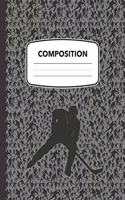 Composition: A Hockey Sport Composition Notebook, A Blank 8.5x11" Full Page Practice Writing Composition Notepad With Dashed Midline And Example A-Z & 1-10 With 