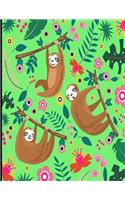 Planner 2020: Light Green Sloth 2020 Diary, A Day To A Page Sloth Planner For The Year With To Do List, Cute Sloth 2020 Planner