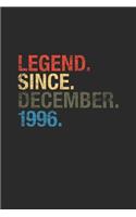 Legend Since December 1996: Graph Paper Notebook - 23 years old Birthday Gift or 23rd Anniversary Gift Idea