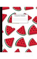 Composition Notebook: Fresh Summer Watermelon College Ruled Blank Lined Cute Notebooks for Girls Women Teens Kids School Writing Notes Journal (7.5 X 9.25 In)