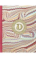 Monogrammed Planner 2019 Personalized Initial Letter D: 12 Months Week to two-page monogram Diary 140 pages 8.5 x 11 with Contacts - Password - Birthday lists(2019 Weekly Planner Organizer Diary Journal)