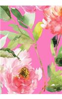 Peonies Sketchbook 7 x 10: Sketchbook 250 Pages
