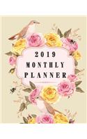 2019 Planner Monthly: 12 Month January 2019 to December 2019 for to Do List Calendar Schedule Organizer and Soclal Media Passwords and Journal Notebook with Inspirational(4 Beautiful Flower Garden)