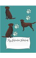 My Labrador Notebook: Cute Dog Breed Composition Notebook Wide Ruled Lined Paper