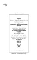 Hearing on National Defense Authorization Act for Fiscal Year 2017 and oversight of previously authorized programs before the Committee on Armed Services