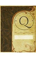 Monogram "q" Sketchbook: Blank Art Pad Notebook Journal(17 Monogram Nouveautwo 150 Sketch)