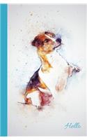 Hello: Pawing Pooch Journal/Notebook 5.25"x8"