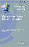 Open Source Software: Quality Verification