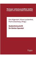 Gedachtnisschrift Fur Gunter Spendel