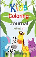 Kids Coloring Journal Animals V1