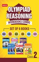 Class 2: Olympiad Workbook and Reasoning Book Combo for NSO-IMO-IEO-NCO-IGKO (Set of 6 Books)