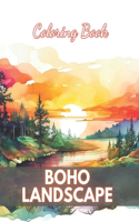 Boho Landscape Coloring Book for Adults