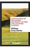 Constitutions, Publ. by W.G. Clarke