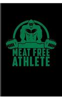 Meat Free Athlete: Cool Vegan Gorilla Lover Journal For Diet Plan, Recipe, Cookbook, Wilderness, Africa & Wildlife Fans - 6x9 - 100 Blank Graph Paper Pages