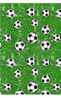 Soccer Pattern Goal Score Stadium Champion 27: Blank Dot Grid Notebook for Soccer or Ball Sports Lovers