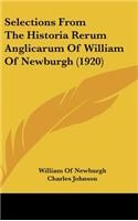 Selections from the Historia Rerum Anglicarum of William of Newburgh (1920)