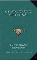 A Syntax Of Attic Greek (1883)
