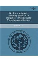 Nonlinear Spin Wave Instability Processes in Manganese Substituted Zinc Y-Type Hexagonal Ferrites