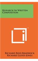 Research In Written Composition
