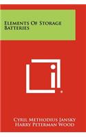 Elements Of Storage Batteries