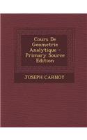 Cours de Geometrie Analytique