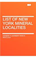 List of New York Mineral Localities