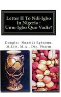 'Letter II To Ndi-Igbo in Nigeria